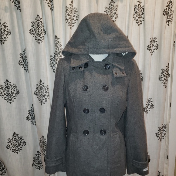 Calvin Klein Jackets & Blazers - Great condition grey Calvin Klein Hooded Jacket 10